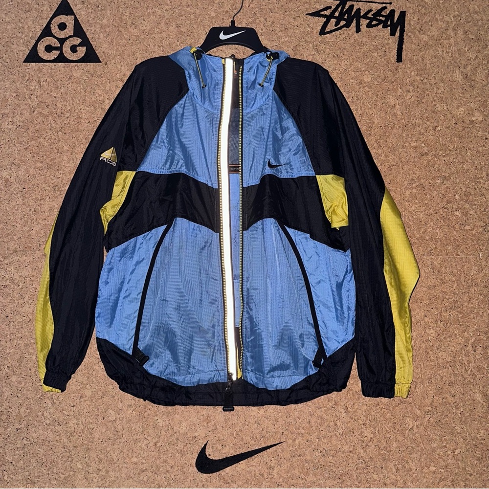 Vintage 90s Nike ACG Windbreaker Zip Up Hooded Jacket Size S